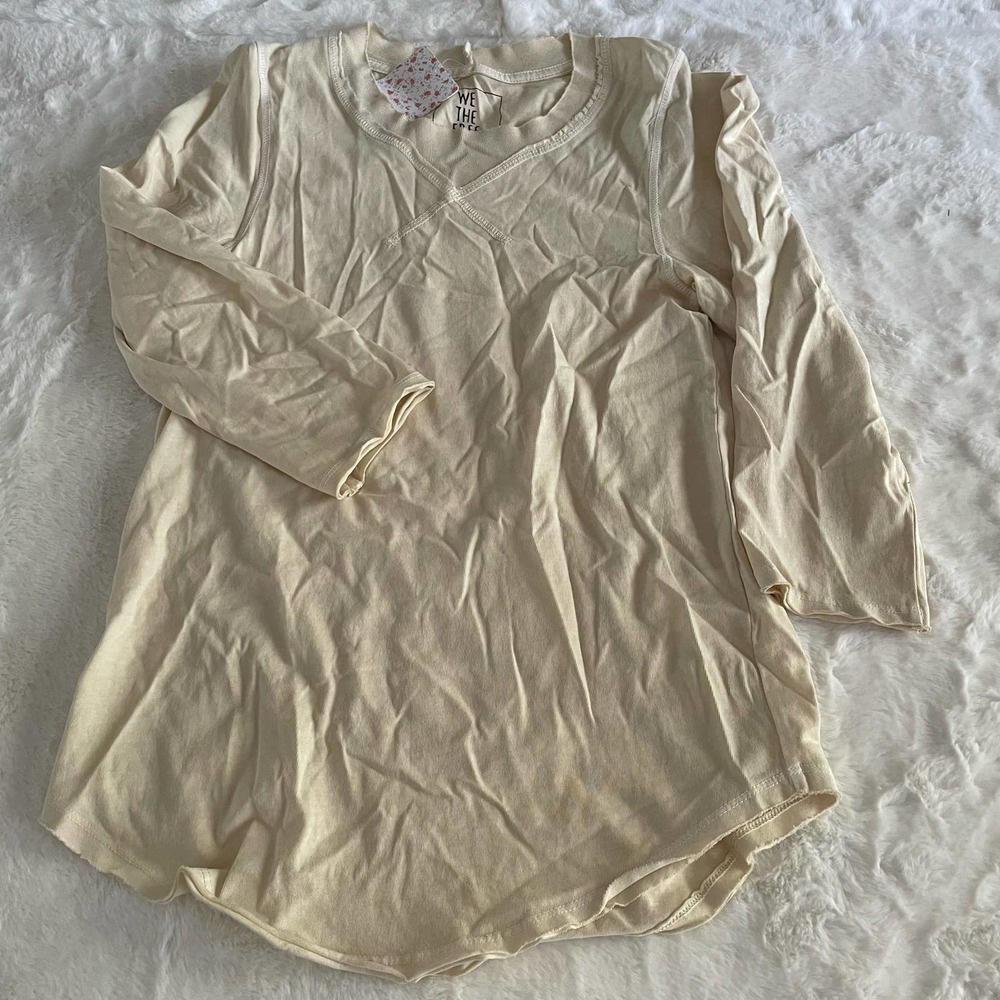 nwt new free people we the free yellow tunic top size size extra small XS